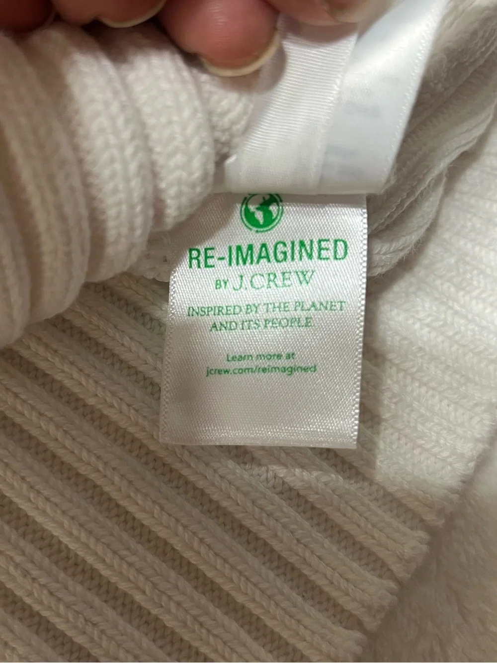 J. Crew White Textured Crewneck Sweater